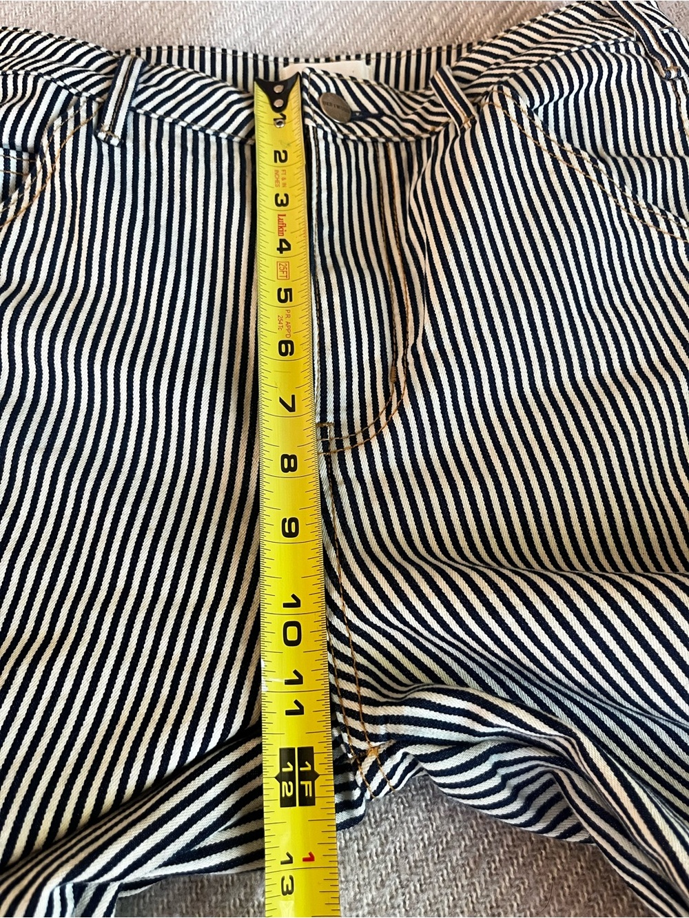 DRIFTWOOD Navy White Striped Floral Carpenter Pants 27 Embroidered Boho Railroad - Picture 13 of 16